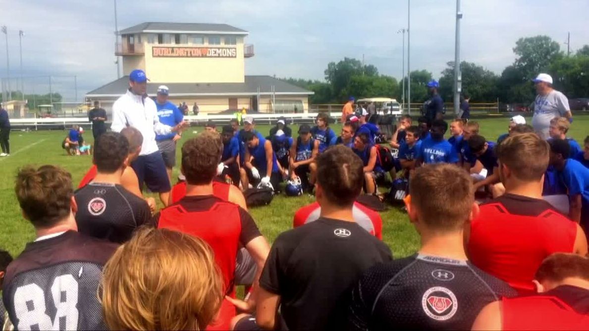 Tony Romo Holds Youth Football Camp in Burlington