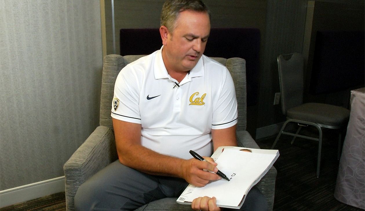 Sonny Dykes diagrams Cal's Bear Raid offense - ESPN Video