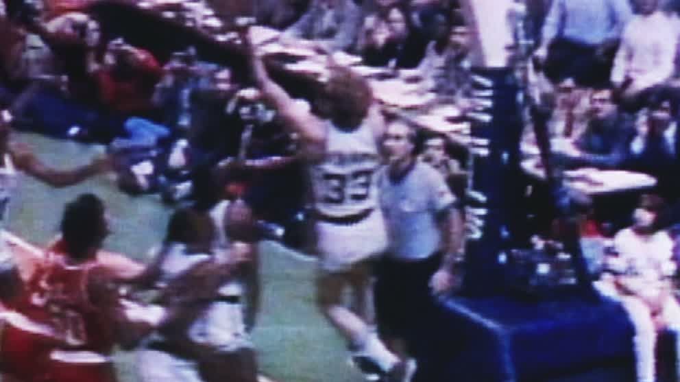 Larry Bird follows his own shot for marvelous bucket - ESPN Video