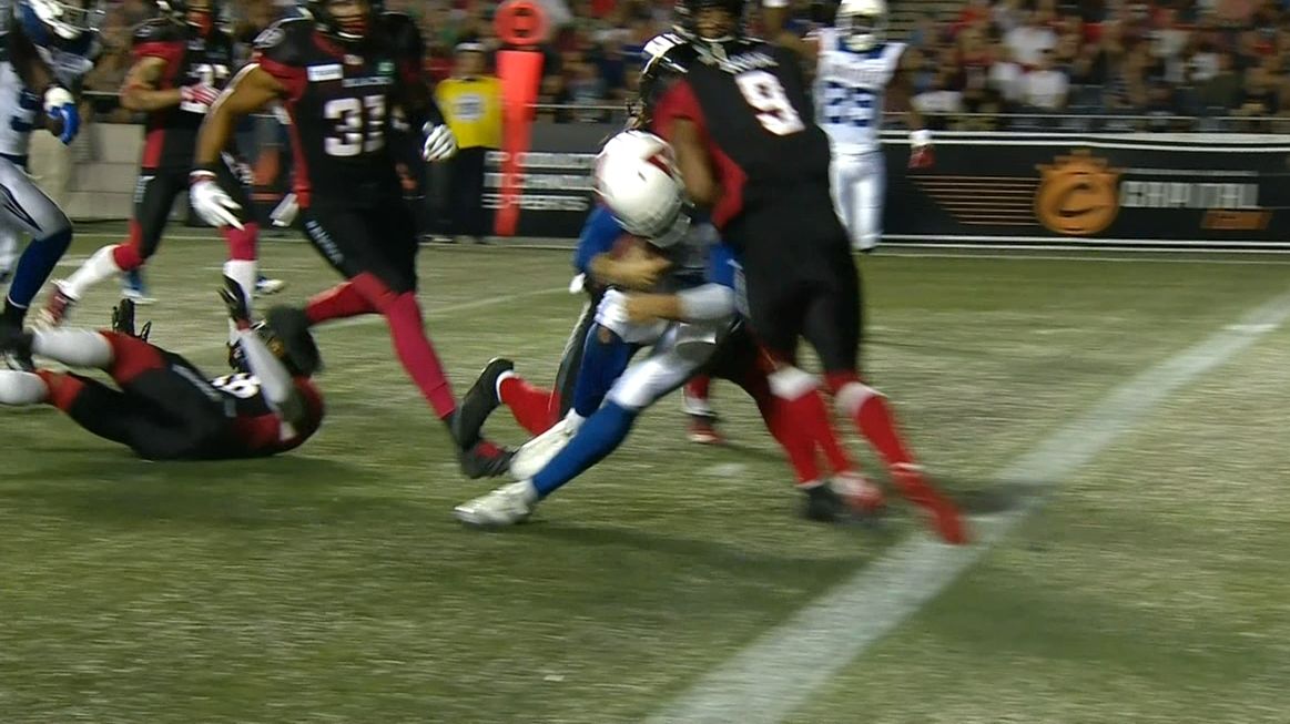 Manziel fumbles on big hit but Alouettes score on recovery ESPN Video