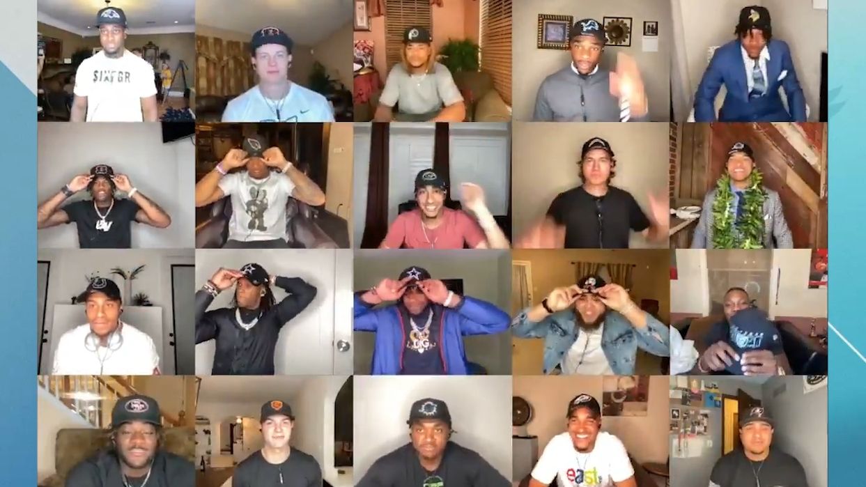 Zoom call nfl creative rookies NFL rookies get creative on Zoom call - ESPN Video