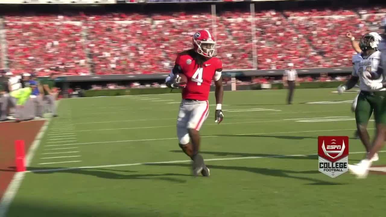 James Cook breaks several tackles to get in the end zone ESPN Video