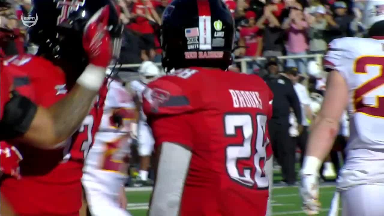 Tahj Brooks runs in a 14-yard TD for Texas Tech - ESPN Video