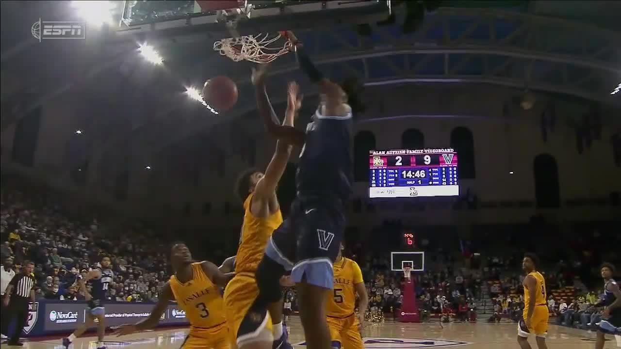 Brandon Slater wrecks the rim for Villanova - ESPN Video