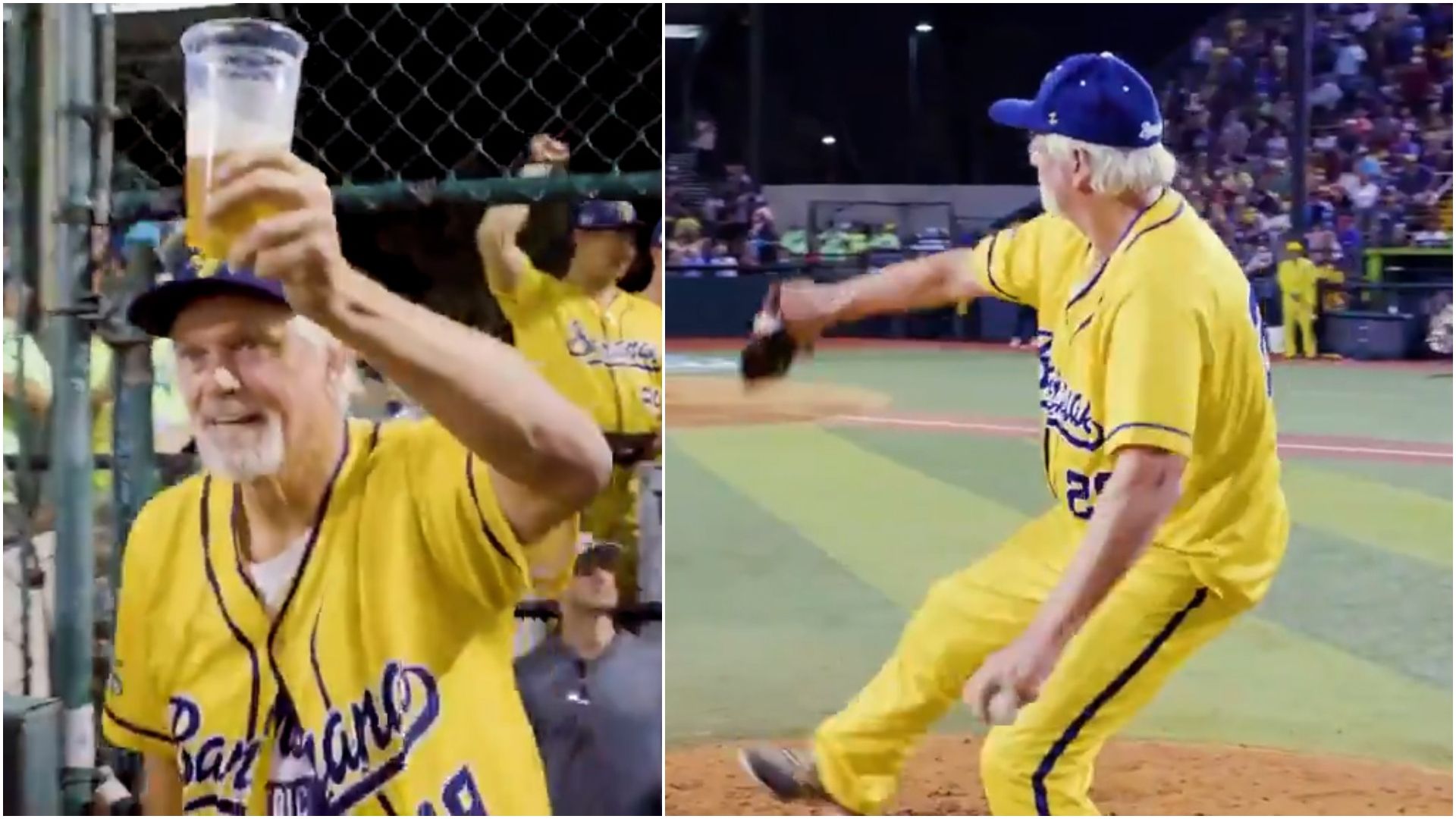 Video: Ex-MLB player makes great catch in Savannah Bananas game