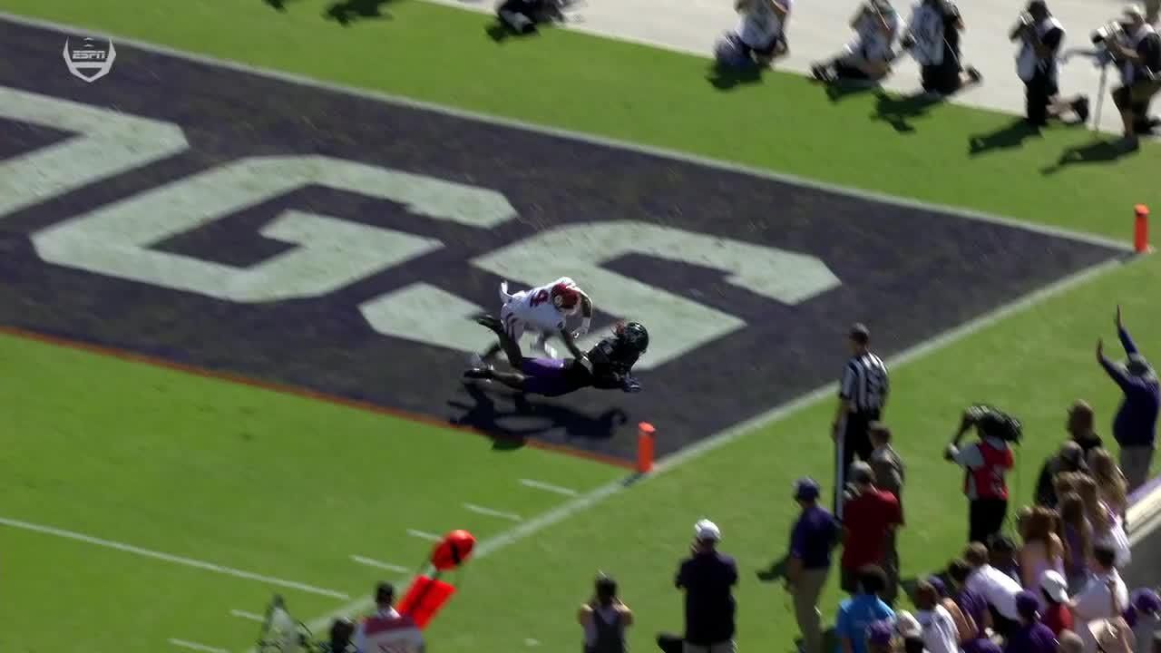 Savion Williams outmuscles defender for impressive TCU TD - ESPN Video