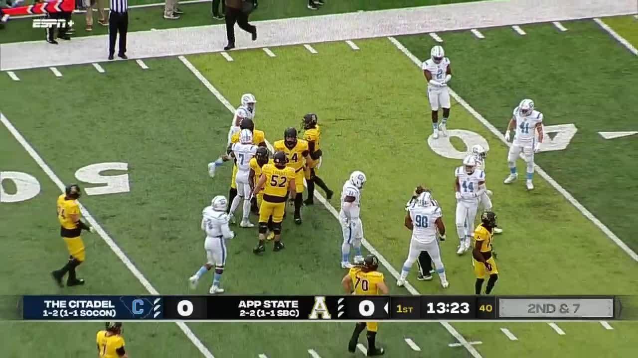 Chase Brice throws 44yard TD vs. The Citadel Bulldogs ESPN Video