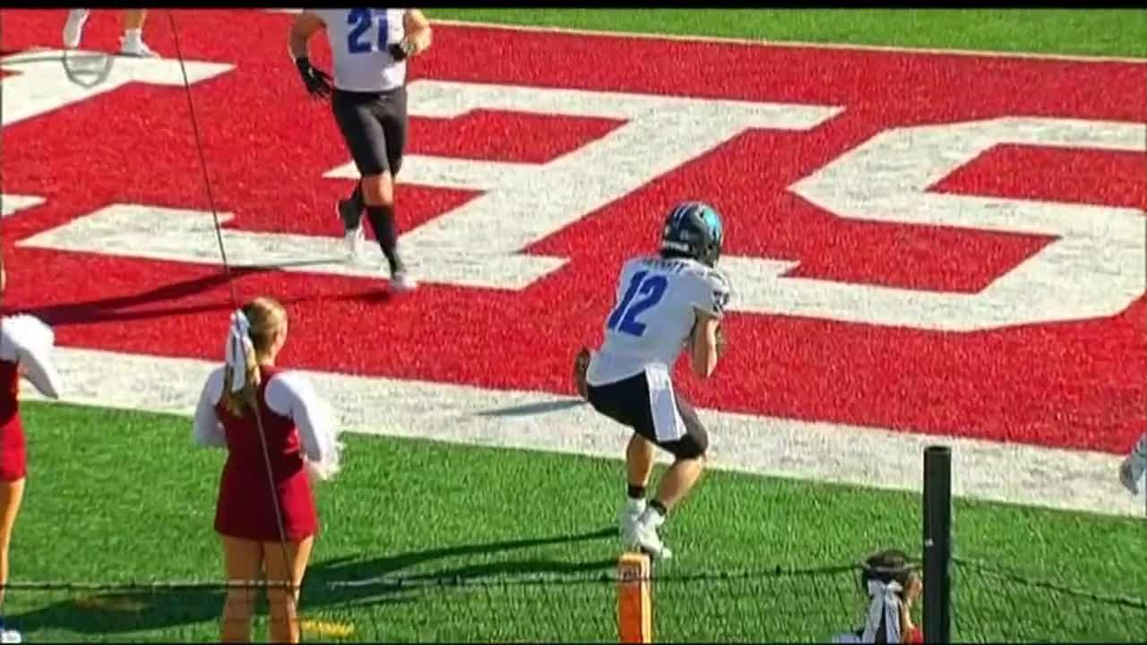 Cole Snyder throws 27yard TD vs. UMass ESPN Video