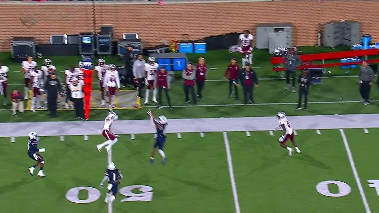 Yamarus Banks gets the INT vs. Troy ESPN Video