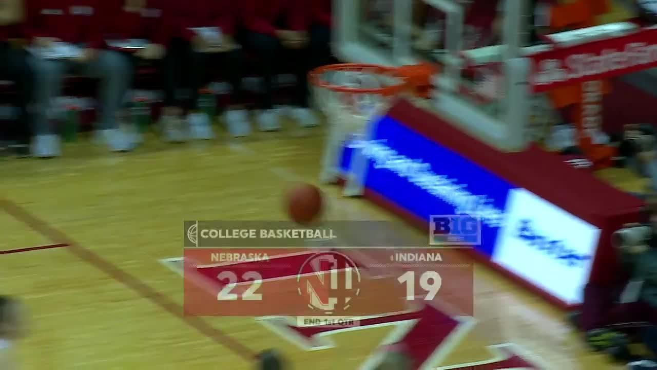 Callin Hake nails the trey vs. Indiana Hoosiers - ESPN Video