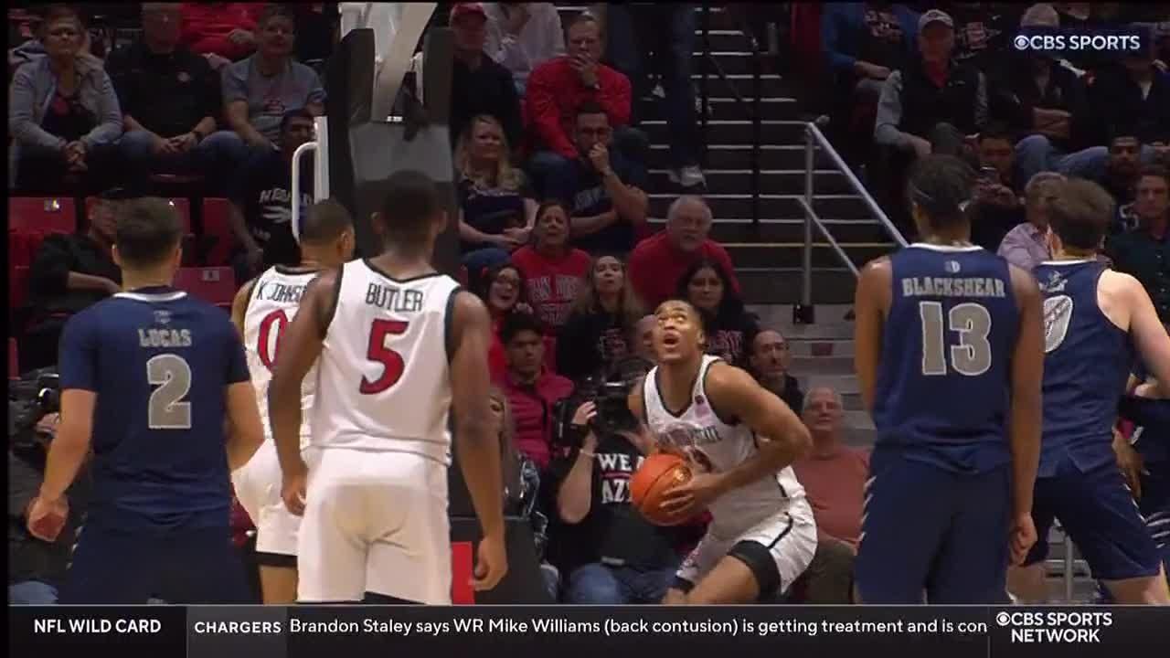 San Diego State's Jaedon Ledee is left open for a one-handed jam - ESPN ...