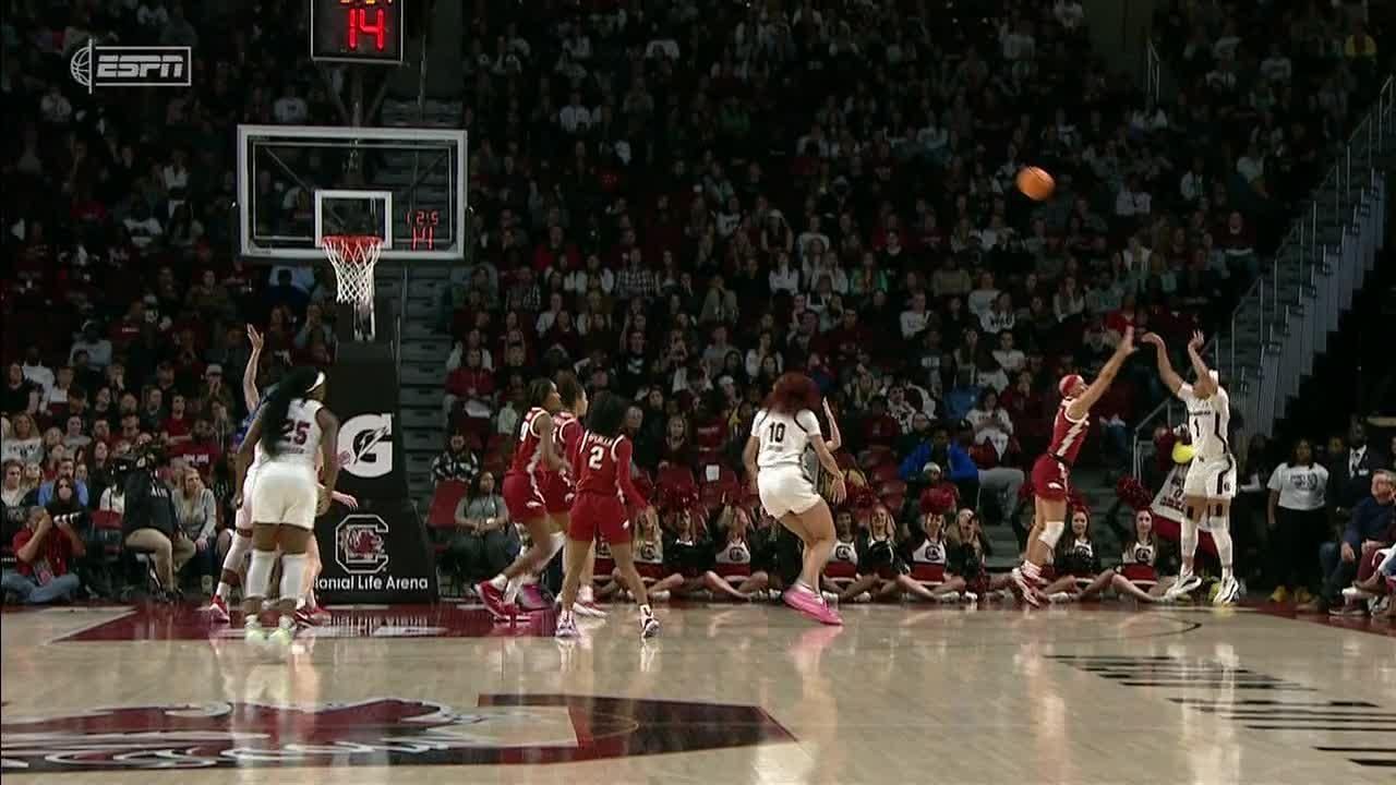 Zia Cooke splashes a 3-pointer to pad South Carolina's lead - ESPN Video