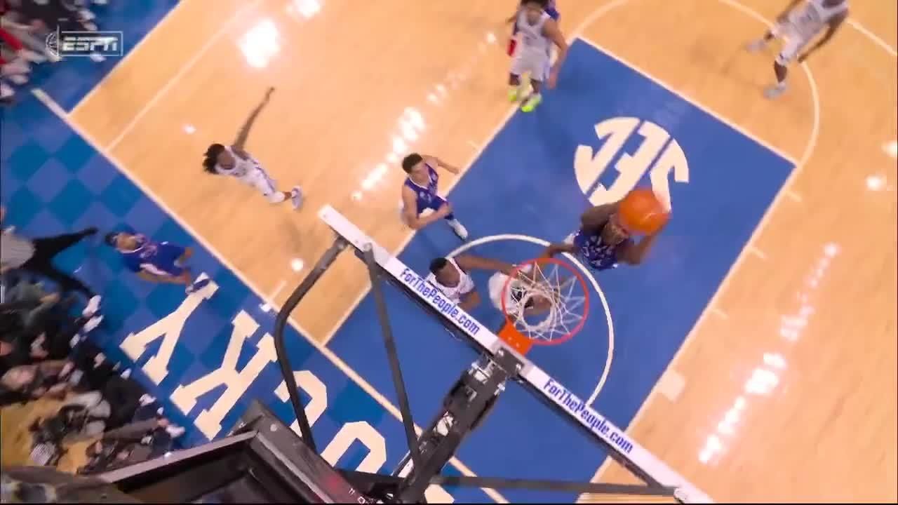 K.J. Adams hammers dunk on the inbounds lob ESPN Video