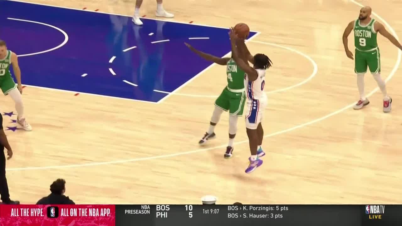 Tyrese Maxey buries 3pointer for the 76ers ESPN Video