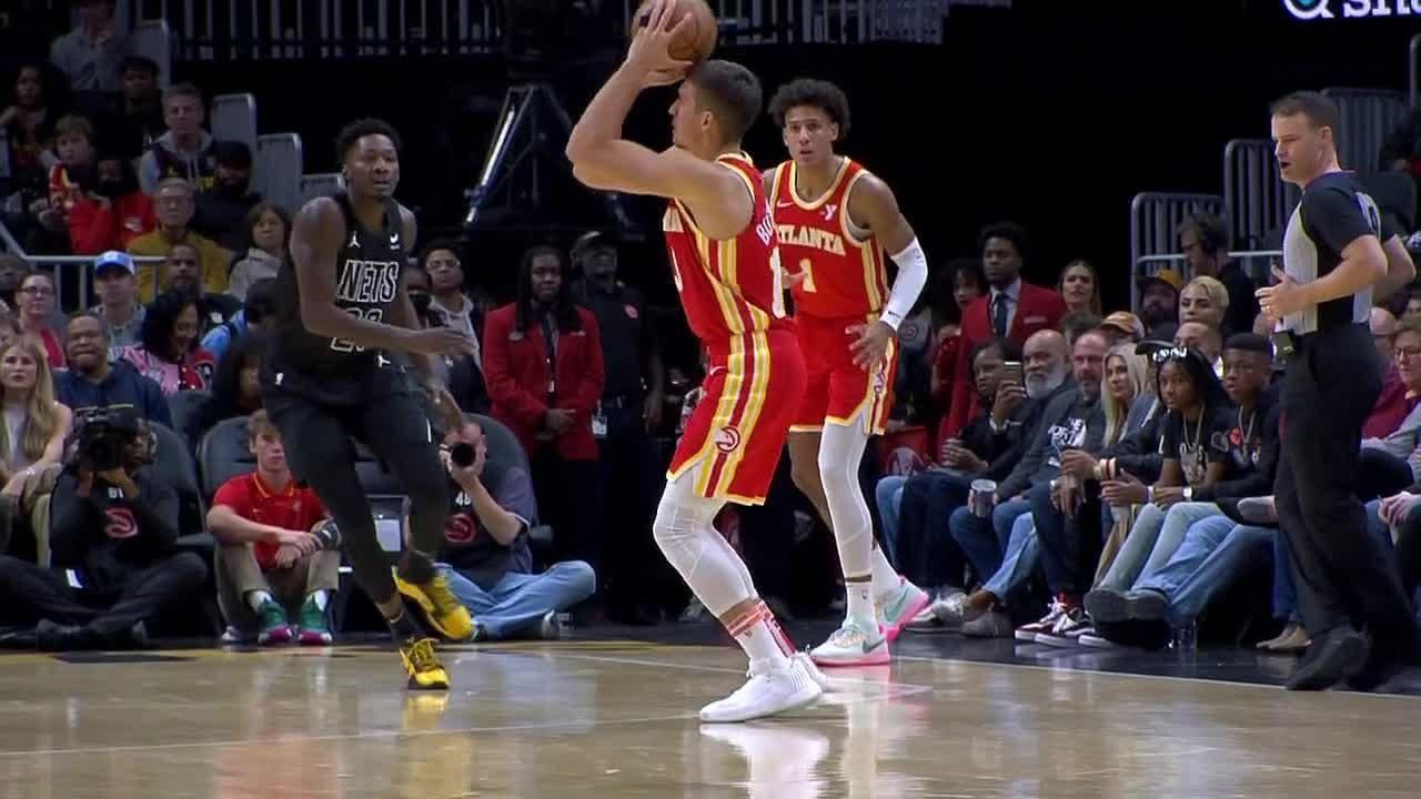 Bogdan Bogdanovic's 3ball forces a Nets timeout ESPN Video