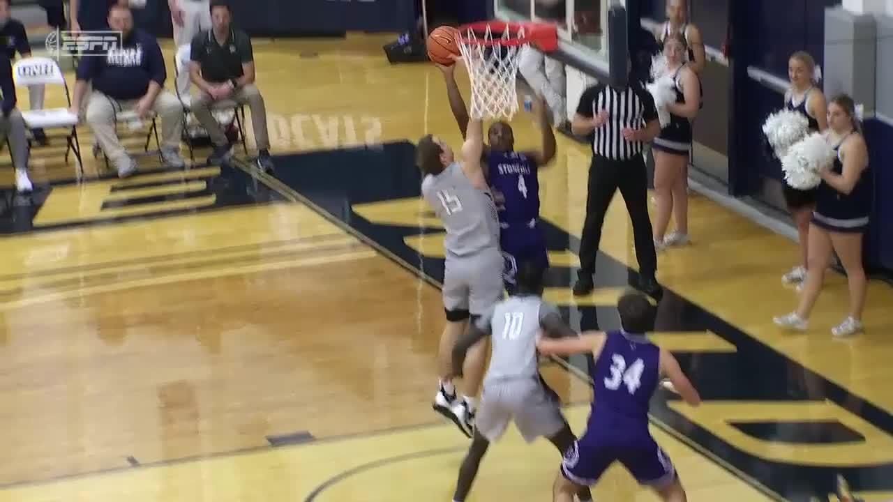 Davide Poser With The Massive Block At The Rim Espn Video 