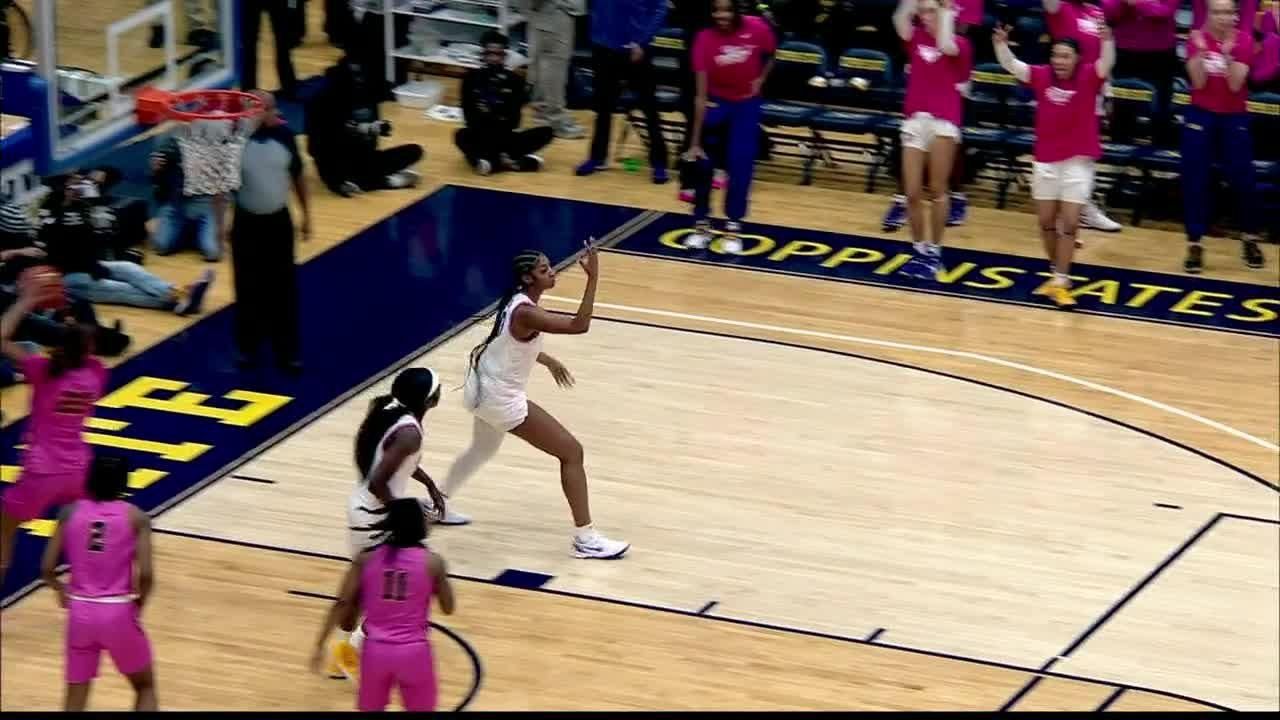 Angel Reese waves hand after simple layup - ESPN Video