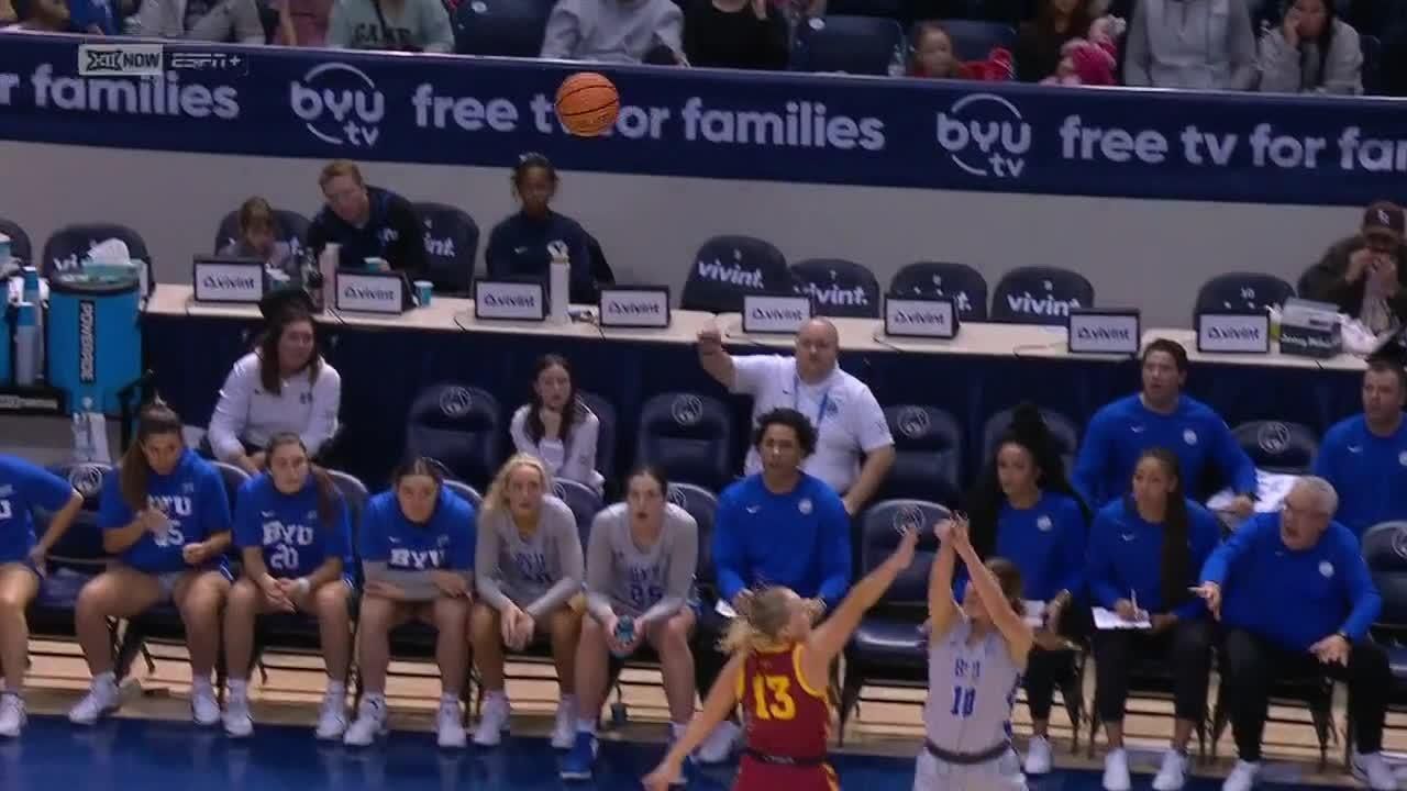 Kailey Woolston nails it from behind the arc ESPN Video