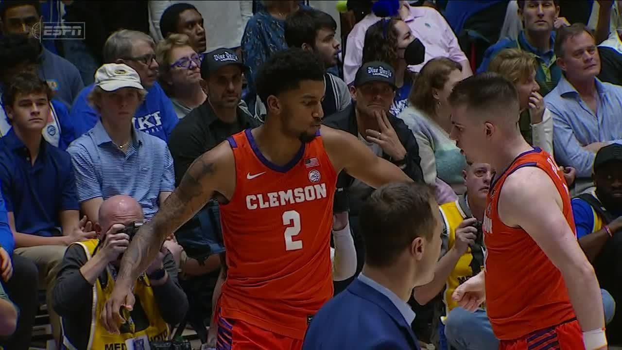 Dillon Hunter gets the Clemson and-1 to fall - ESPN Video