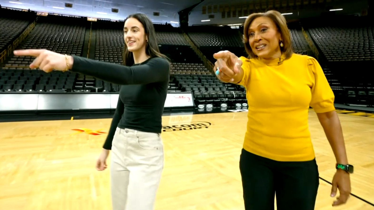 Caitlin Clark relives recordbreaking shot on GMA ESPN Video