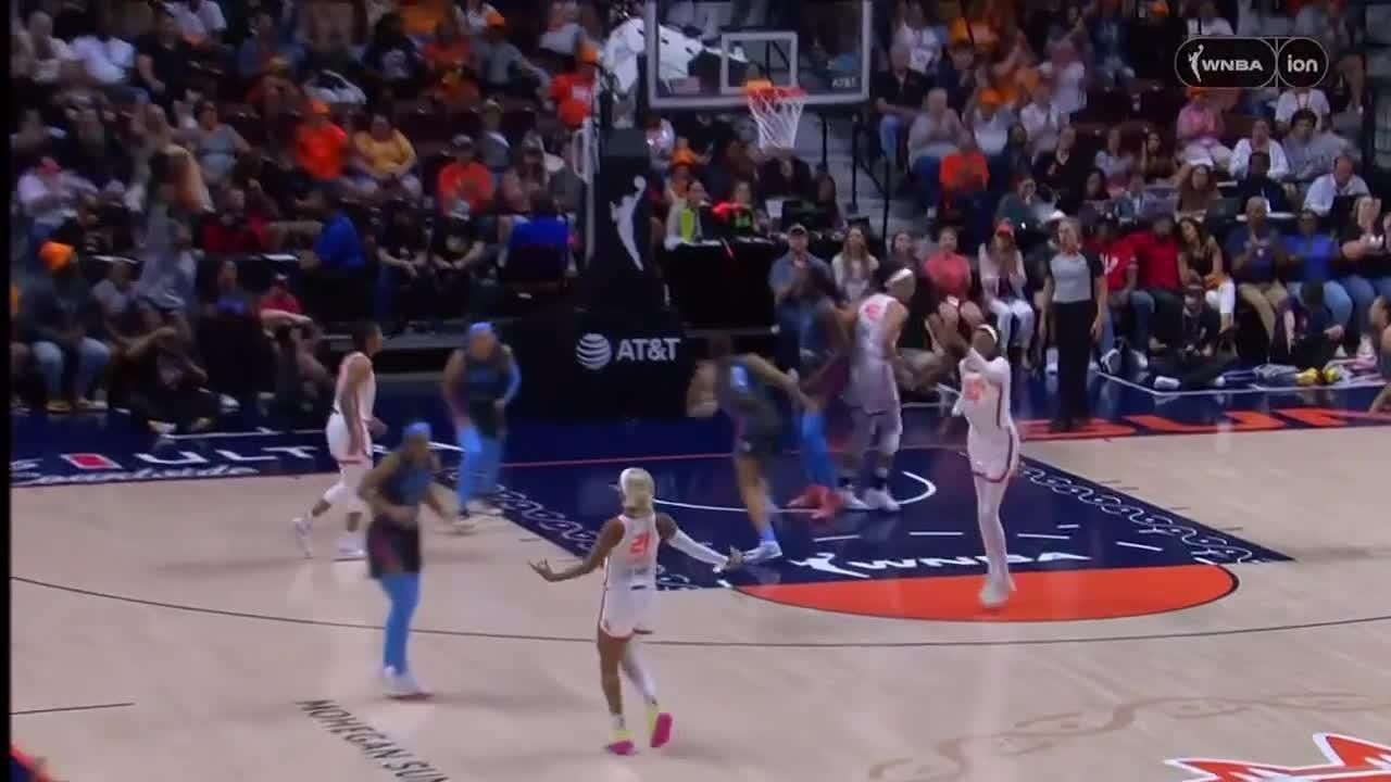 DiJonai Carrington nails it from behind the arc for the Sun ESPN Video
