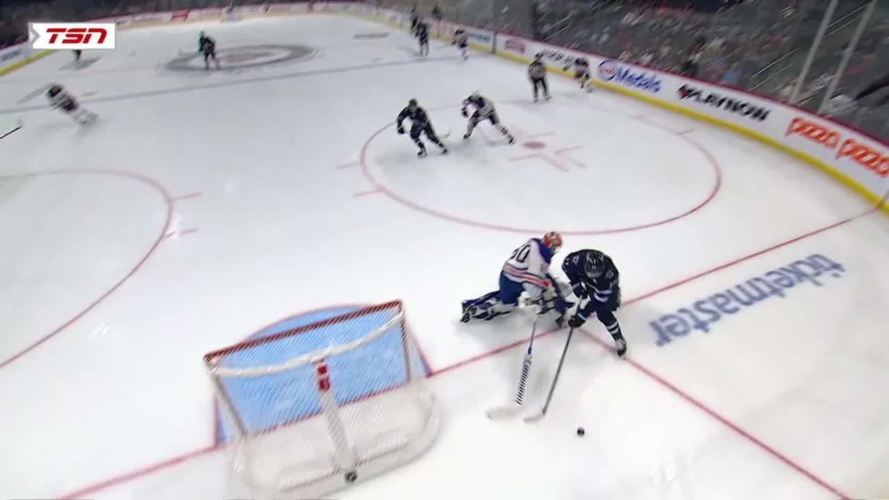 Adam Lowry scores shorthanded goal vs. Oilers ESPN Video