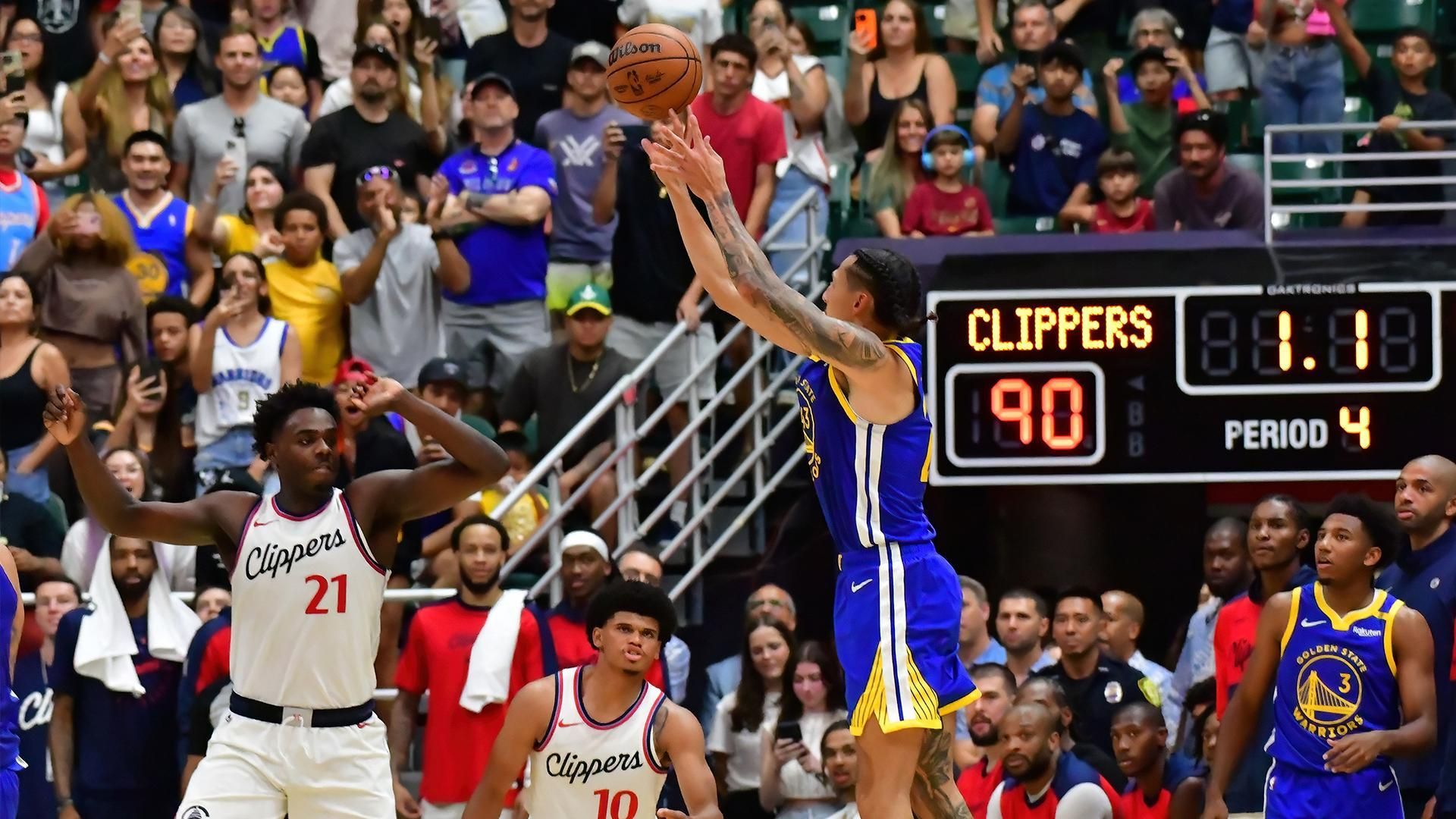 Lindy Waters III nails the triple vs. LA Clippers ESPN Video