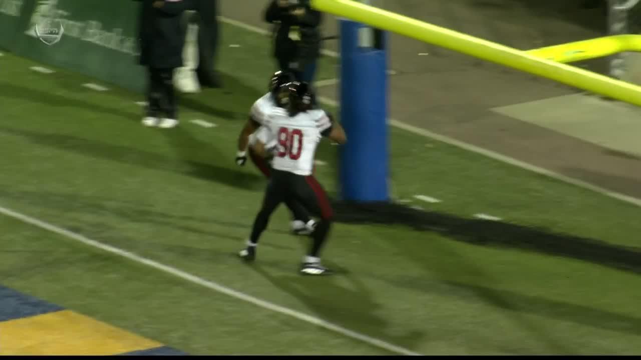 Angel Johnson scores 15yard defensive touchdown vs. South Dakota