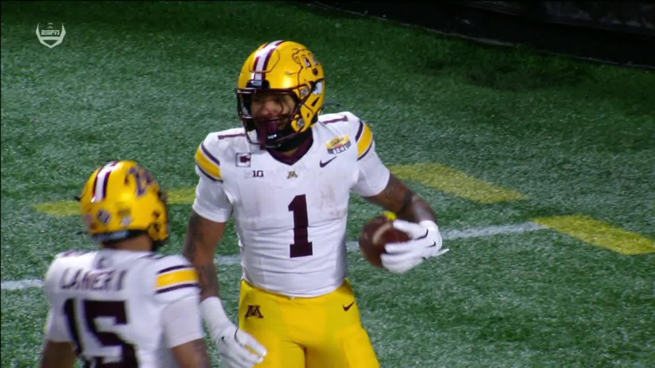 Darius Taylor breaks free for 28-yard Minnesota TD - ESPN Video