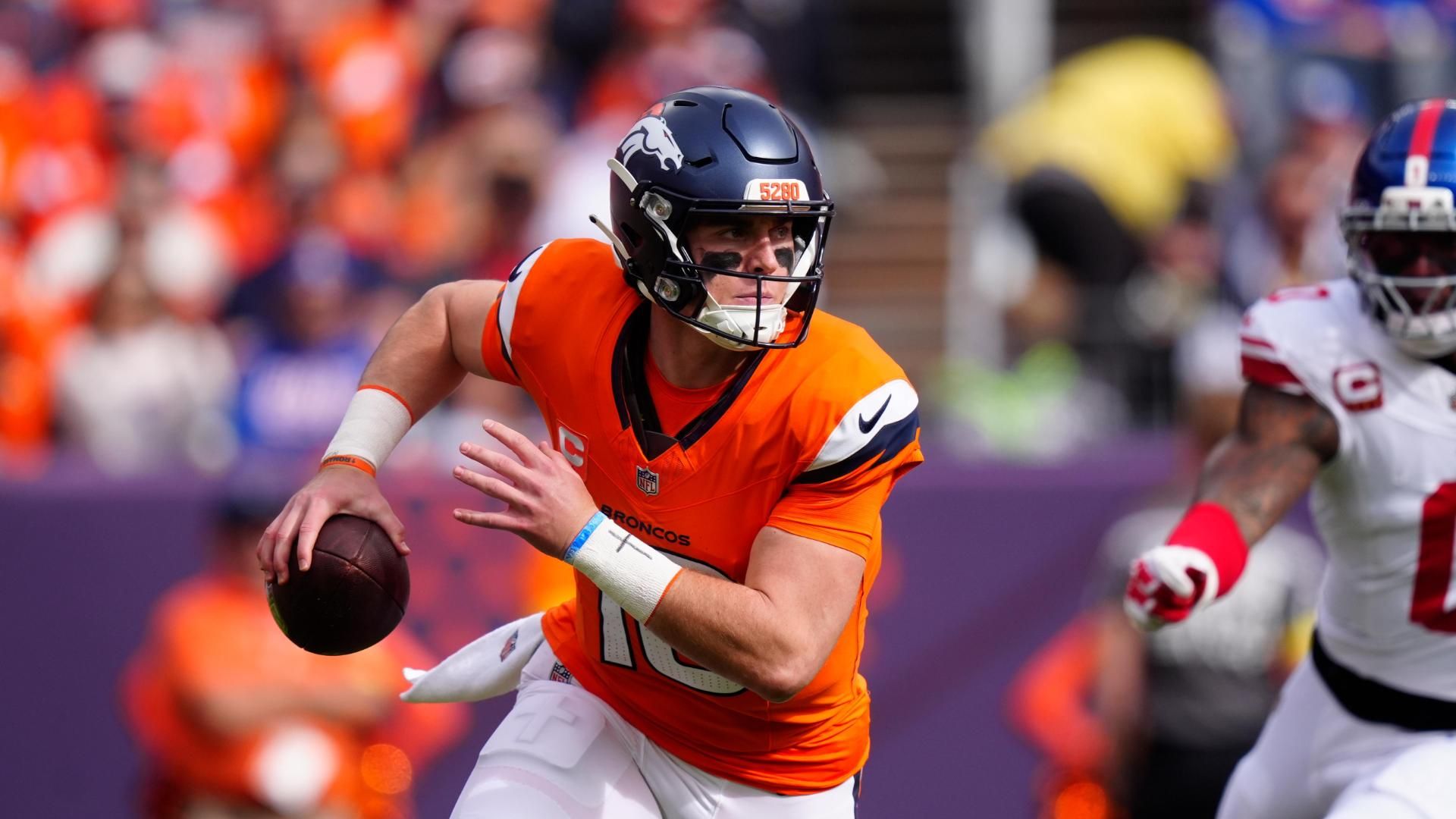 Broncos Remontan 33 Puntos en el Último Cuarto: ¡Victoria Épica! 3 Bo Nix corre para anotar y poner a los Broncos en ventaja.