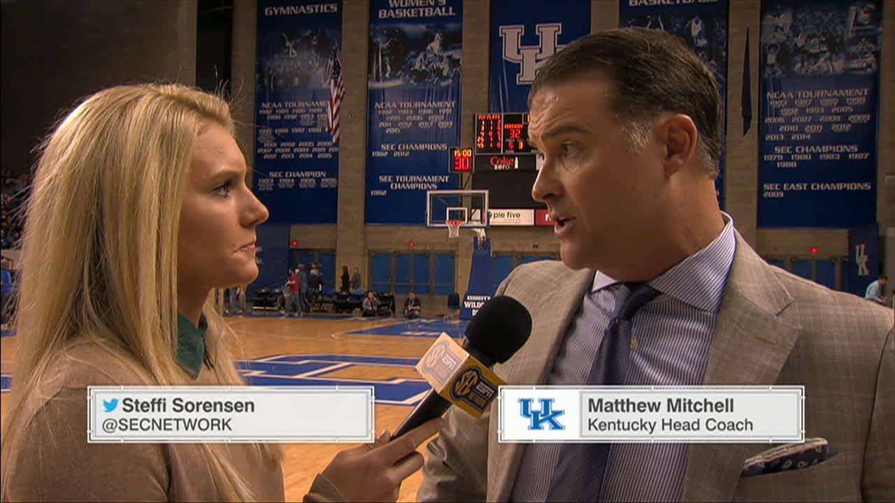 Halftime Interview with Kentucky Head Coach Matthew Mitchell. - ESPN Video