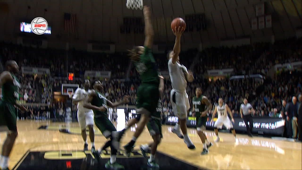 Carsen Edwards beautiful ball handling leads to a blocked lay-in - ESPN ...
