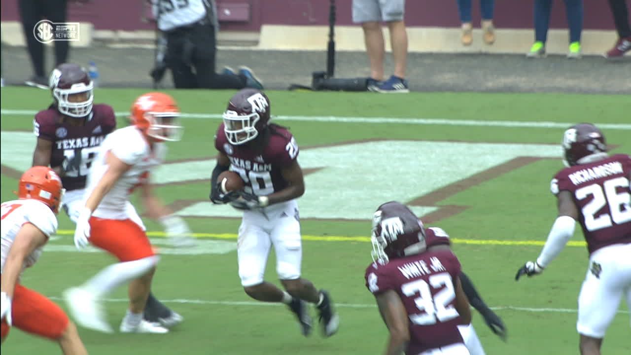 Jardin Gilbert picks off SHSU in the red zone - ESPN Video