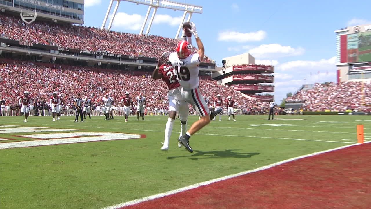 Brock Bowers hauls in acrobatic catch for TD - ESPN Video