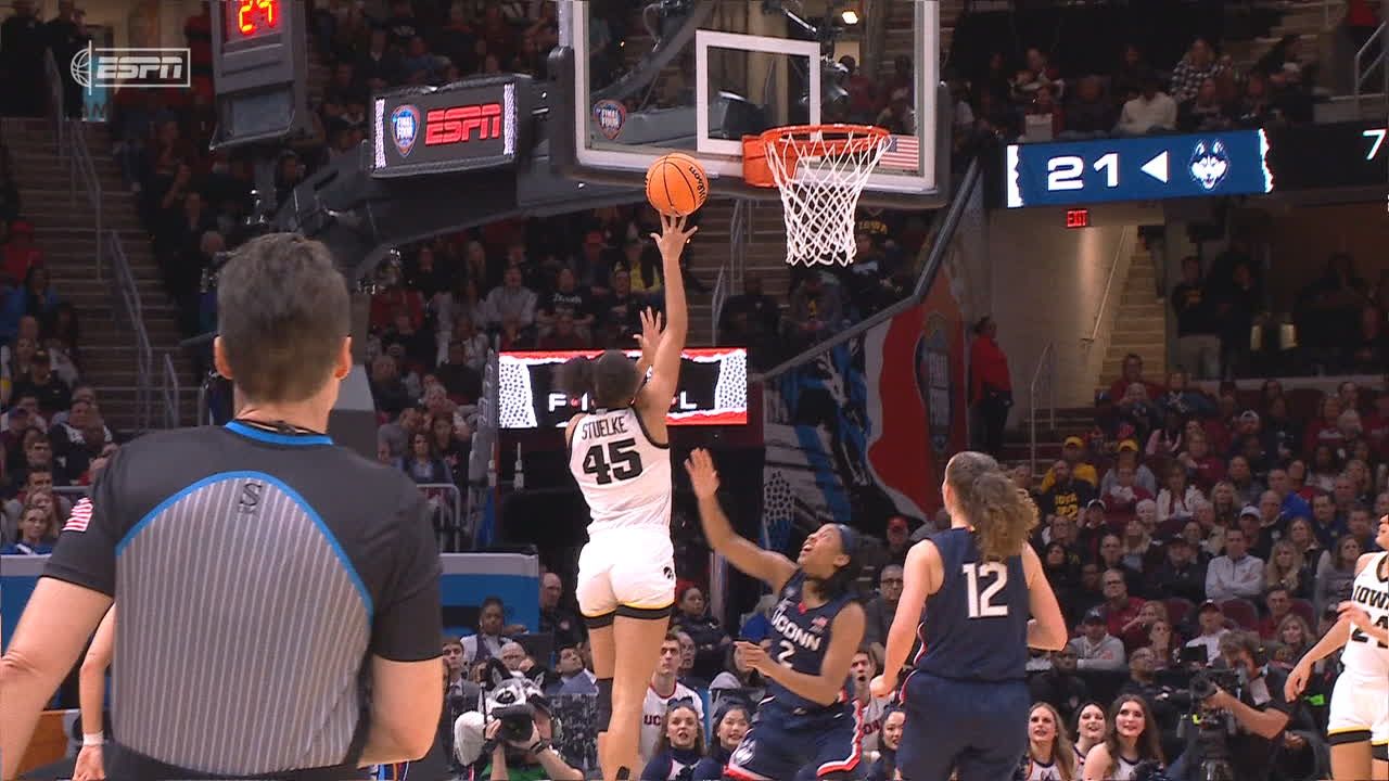 Caitlin Clark Dimes Hannah Stuelke For A Fast break Finish ESPN Video Caitlin clark dimes hannah stuelke for a fast break finish espn video