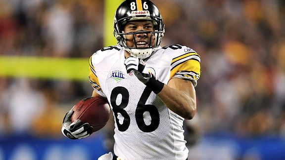 Celebrating Hines Ward's performance for the Steelers in Super