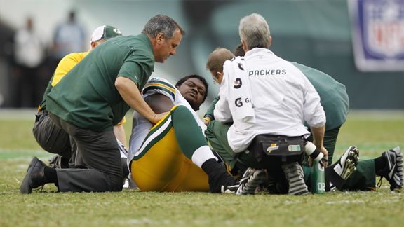 Green Bay Packers rookie linebacker Nick Barnett looks to make a play