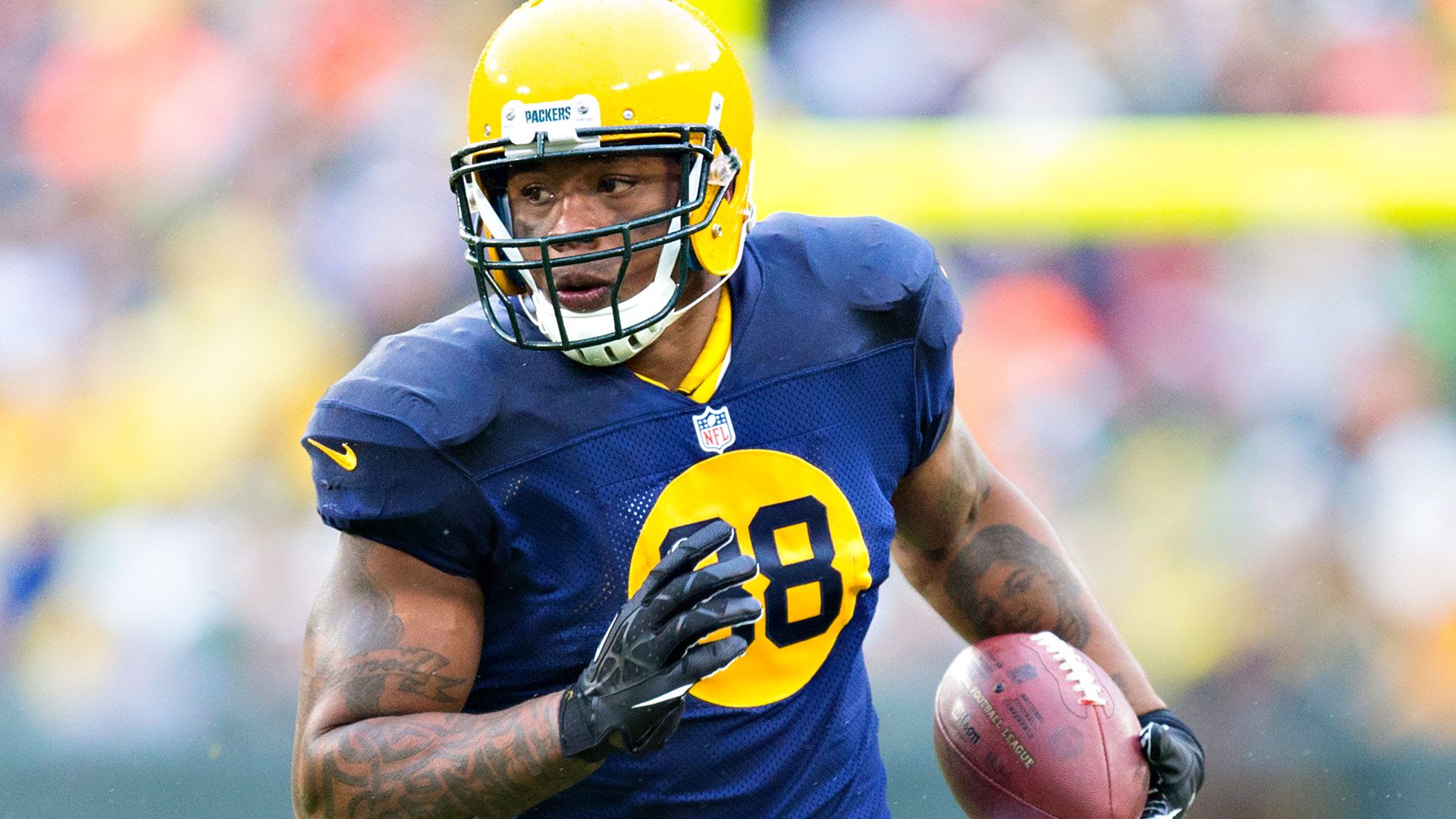 Green Bay Packers' tight end Jermichael Finley and running back