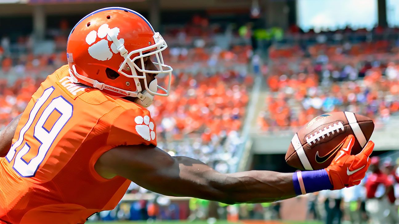 Male Clemson Tigers #4 Deshaun Watson White College Football