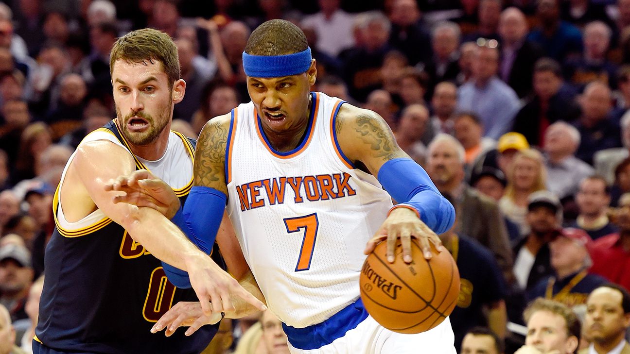 New York Knicks' pitch of Carmelo Anthony for Kevin Love rebuffed