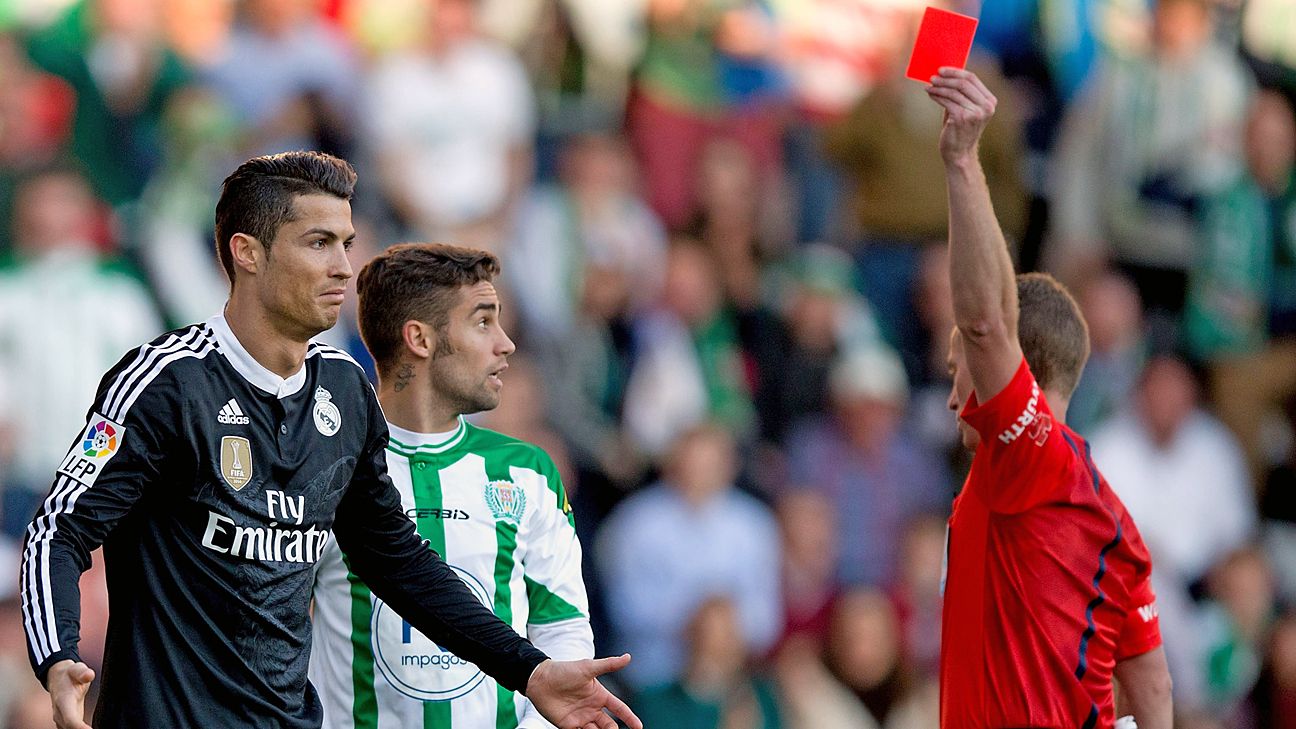 Real Madrid appeal Cristiano Ronaldo yellow card