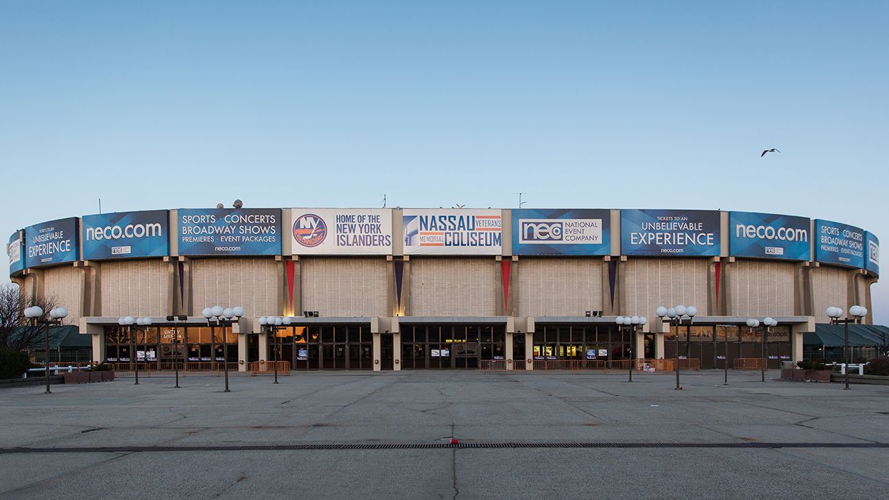 Workers at Nassau Coliseum, home of New York Islanders, receive