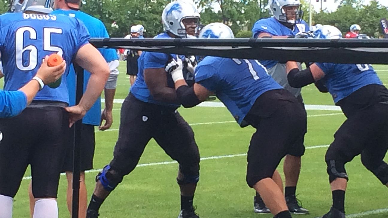 Lions offensive lineman switching to knee braces following injuries ...