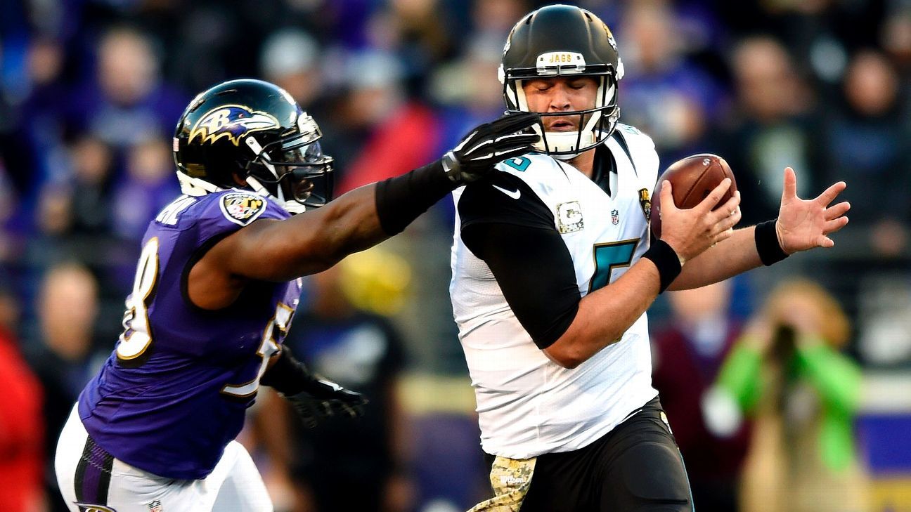 Face mask penalty set up Jacksonville Jaguars' victory over Baltimore