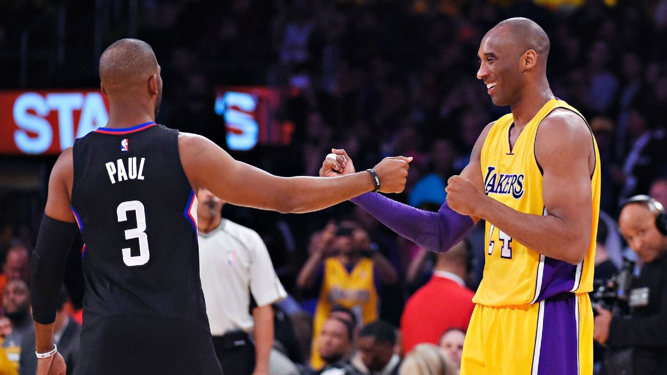 Kobe Bryant gifts autographed sneakers to Chris Paul
