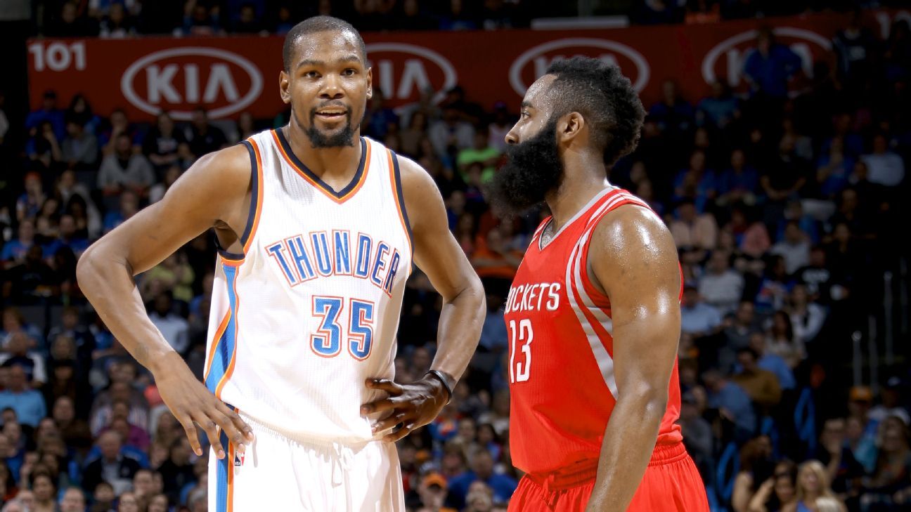 Kevin Durant, James Harden 'Hanging Out,' But Rockets Not Likely Among  Teams Durant Will Consider In Free Agency