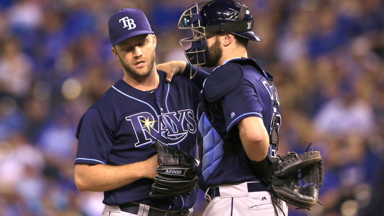 Rays' catchers using wristbands amid rotation experiment