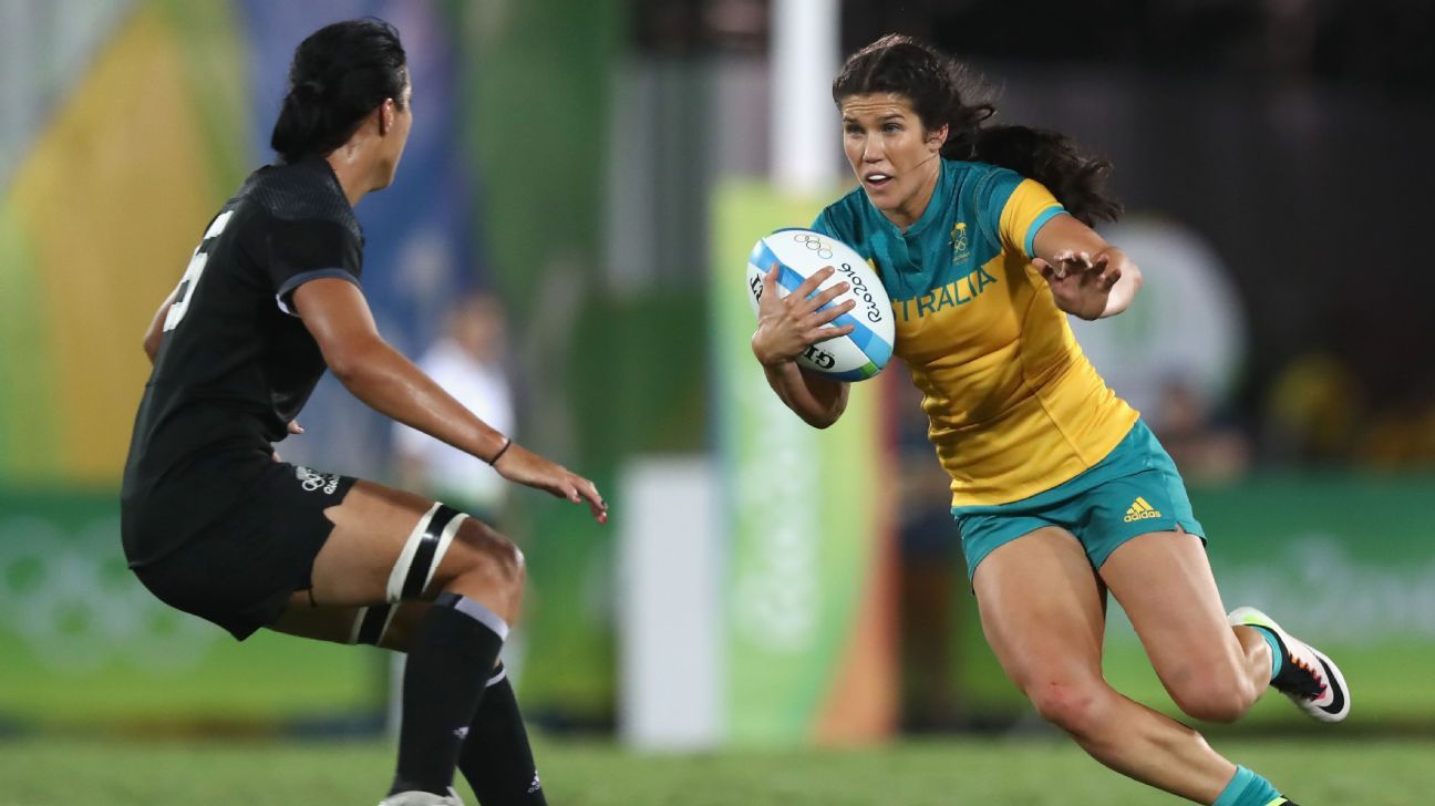 TRY TIME! Australia's Charlotte Caslick scores against NZ 