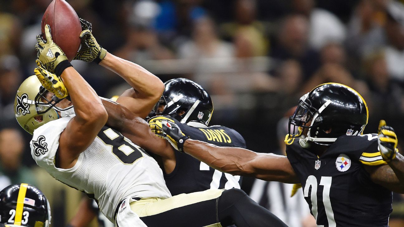 New Orleans Saints wide receiver Michael Thomas (13) watches a replay  during the game with the Detroit Lions at the Mercedes-Benz Superdome in New  Orleans December 4, 2016. Photo by AJ Sisco/UPI