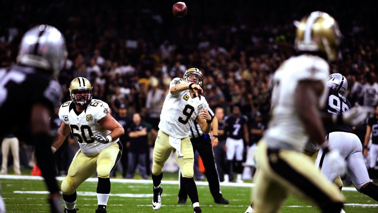 New Orleans Saints quarterback Drew Brees' 98-yard touchdown pass longest  in team history - ESPN